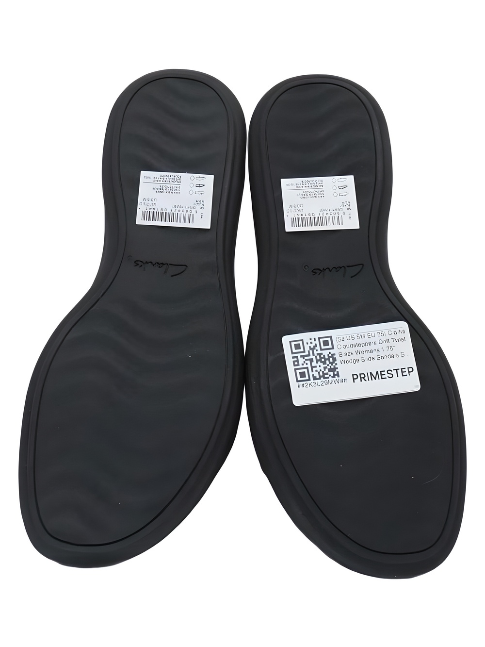 Clarks Cloudsteppers Drift Twist Black Wedge Slide Sandals Size 5M - Picture 6 of 6